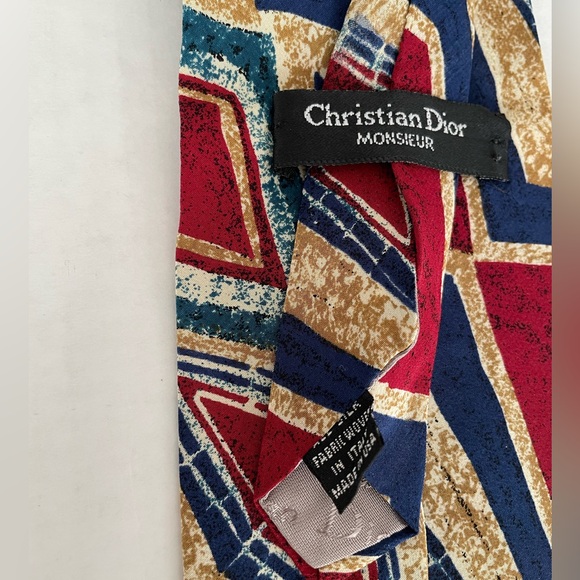 Christian Dior Monsieur Silk Ties Bundle- Multicolor Geometric Designs - Picture 12 of 13